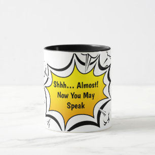 Caneca de Citação de Café Engraçado Estilo Quadrin