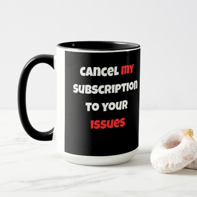Caneca de Citação Minimalista Preto e Branco - Can (Com Donut)