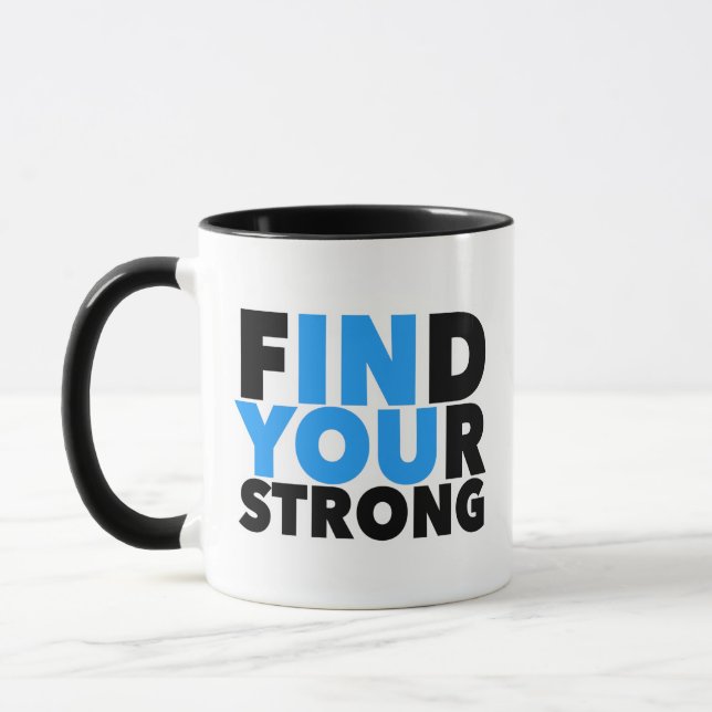 Caneca de Citação Motivacional Forte (Esquerda)
