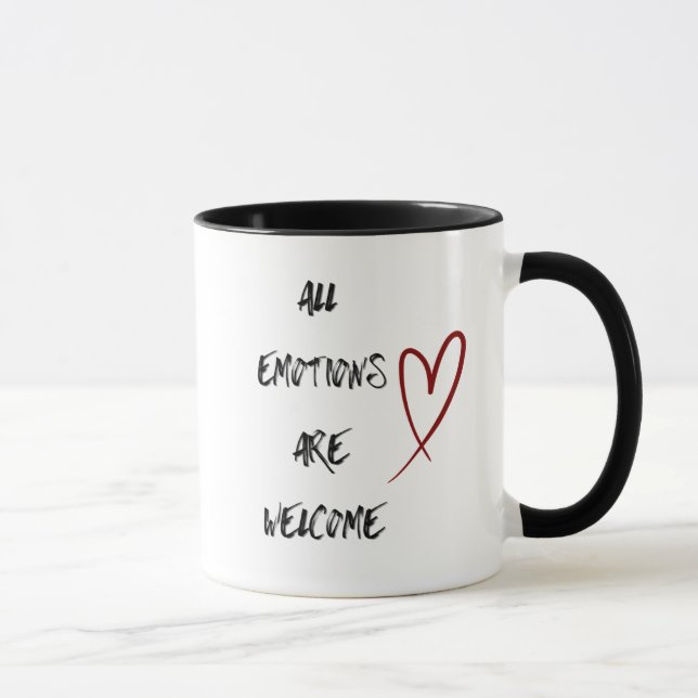 Caneca de Citação Positiva de Saúde Mental Present (Direita)