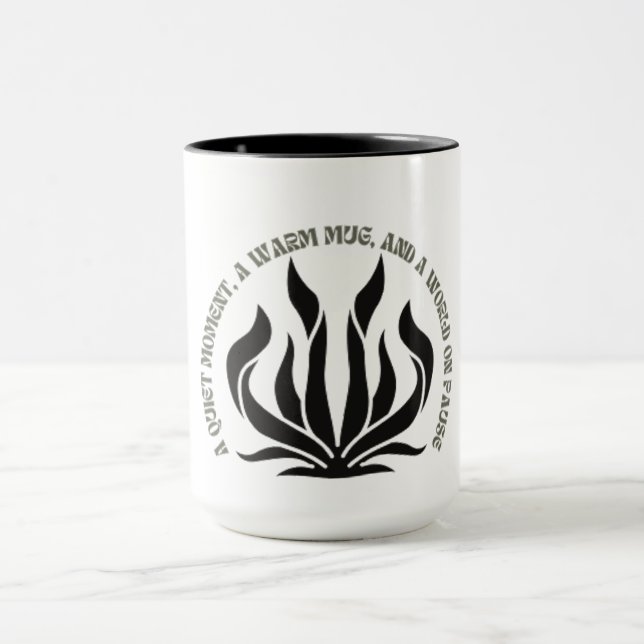 Caneca de Citação Preto e Branco (Centro)