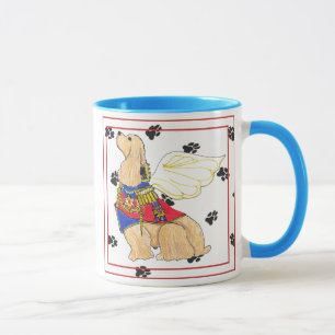 Caneca de cocker spaniel do anjo de Gulliver
