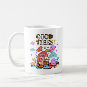 Caneca de Cogumelo Good Vibes ,Caneca de Café Trip