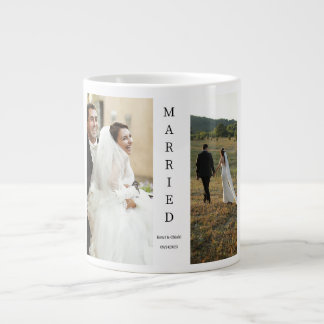 Caneca de Colagem de Fotos de Casamento Personaliz