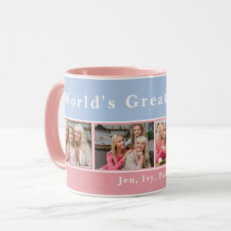 Caneca de Colagem de Fotos Personalizada Melhor Mã