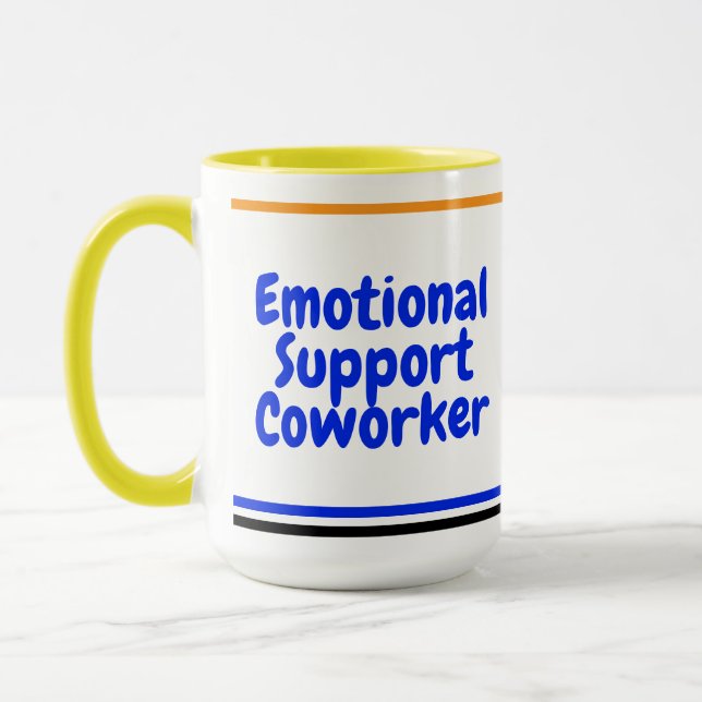 Caneca de Colega de Trabalho de Apoio Emocional (P (Esquerda)