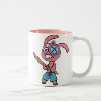 Caneca de combate do Dois-Tom do coelho 11oz