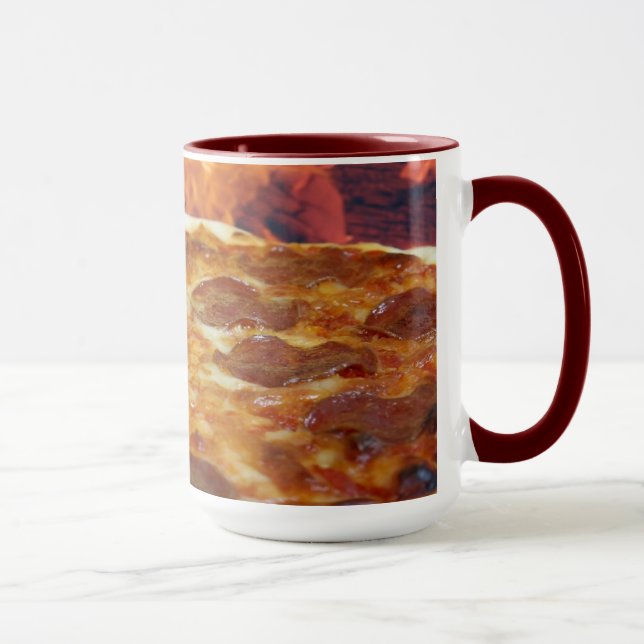 Caneca de Combo de Pizza de Pepperoni 15 oz (Direita)