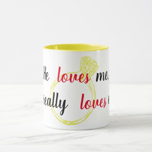 Caneca de Compromisso "Ele Me Ama" (Centro)