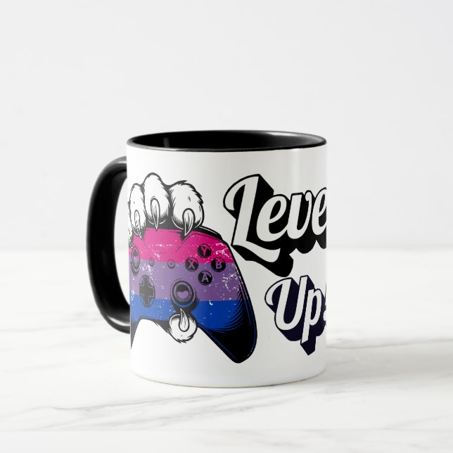 Caneca de Controle Bissexual Orgulho Nível Superio (Frente Esquerda)