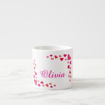 Caneca de Coração com Nome Personalizado