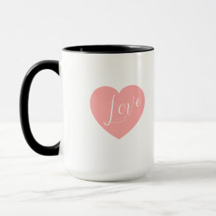 caneca de coração de amor de valentine