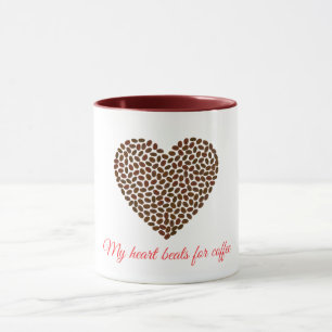 Caneca de Coração de Café Fofa Caneca de Cerâmic