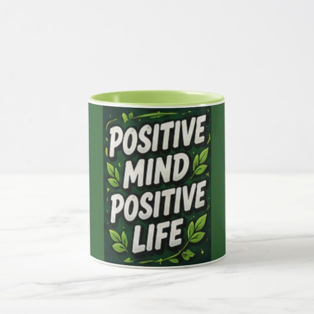 Caneca de Coração Positivo Vida Positiva (Centro)