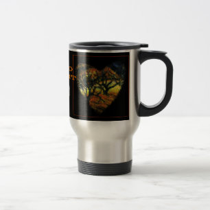 Caneca de Coração Selvagem com Árvores