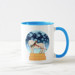 Caneca de creme de Snowglobe do inverno
