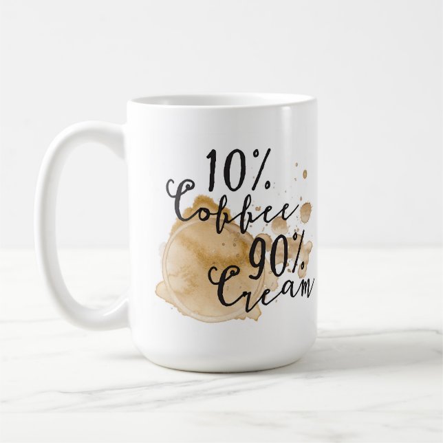 Caneca de creme do café 90% de 10% (Esquerda)