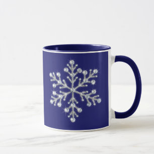 Caneca de cristal do floco de neve