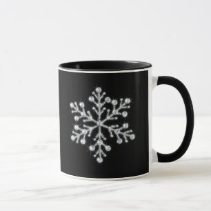 Caneca de cristal do floco de neve