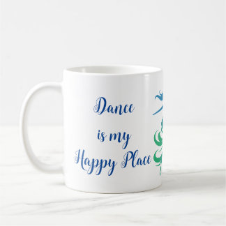 Caneca de dança com dançarina feliz