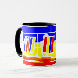 Caneca de Deckchairs do beira-mar