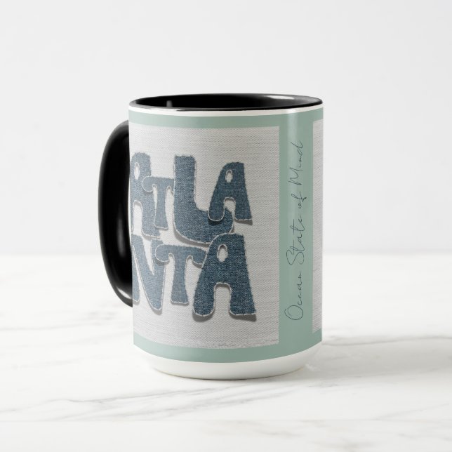 Caneca de Denim Atlanta Geórgia  (Frente Esquerda)