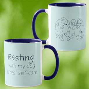 Caneca de descanso com meu cachorro autolimpeza az