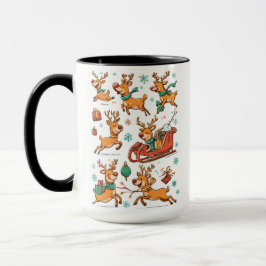 Caneca de desenho animado de Natal - Reindeer Game