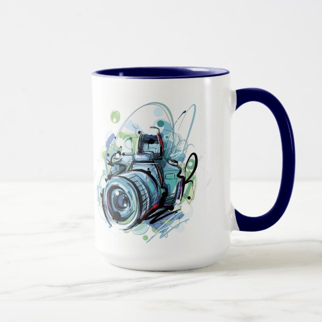 Caneca de desenho artístico (Direita)