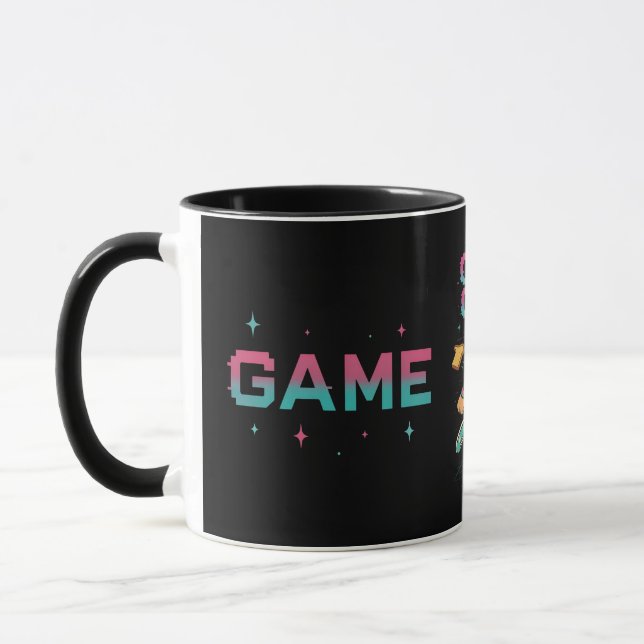 Caneca de Design Pixel Art "Game Over" do Retro Ru (Esquerda)