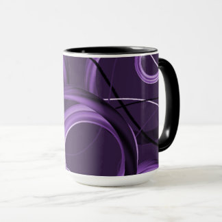 Caneca de Designer Abstrata Roxa