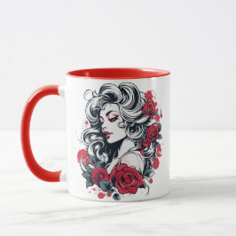 Caneca de designer única com duas cores