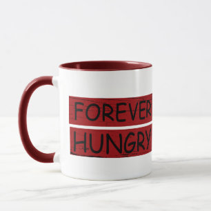 caneca de desperdício de comidas com fome eterna