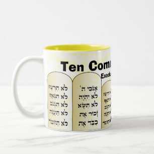 Caneca de dez mandamentos