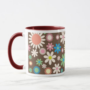 Caneca de Dia de as mães de margarida floral