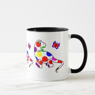 Caneca de Dinossauro Bolinhas