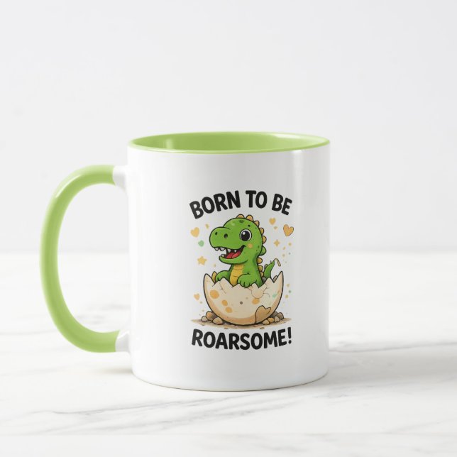 Caneca de Dinossauro Nascido para Ser Barulhento (Esquerda)