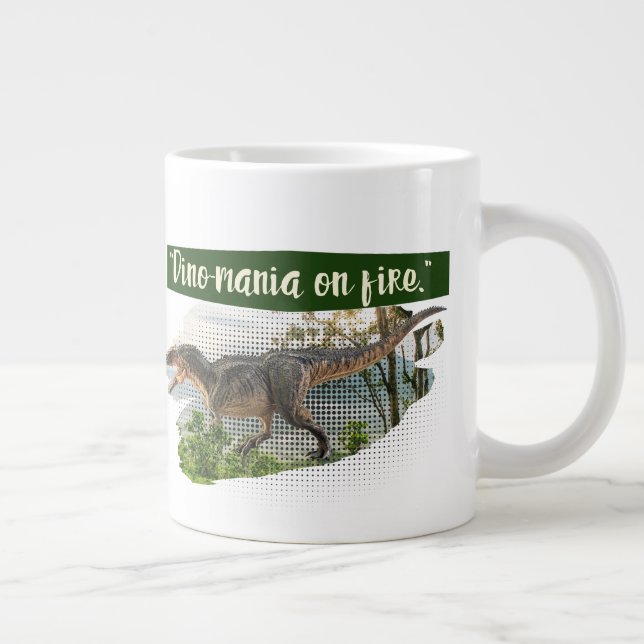 caneca de dinossauro, xícara de café gigante, pré- (Direita)