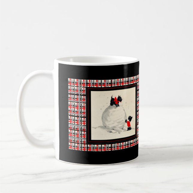 Caneca de diversão escocesa Terrier Snowball Winte (Esquerda)