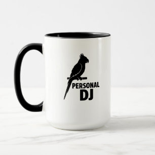 Caneca de DJ Pessoal de Papagaio Engraçado para Pr