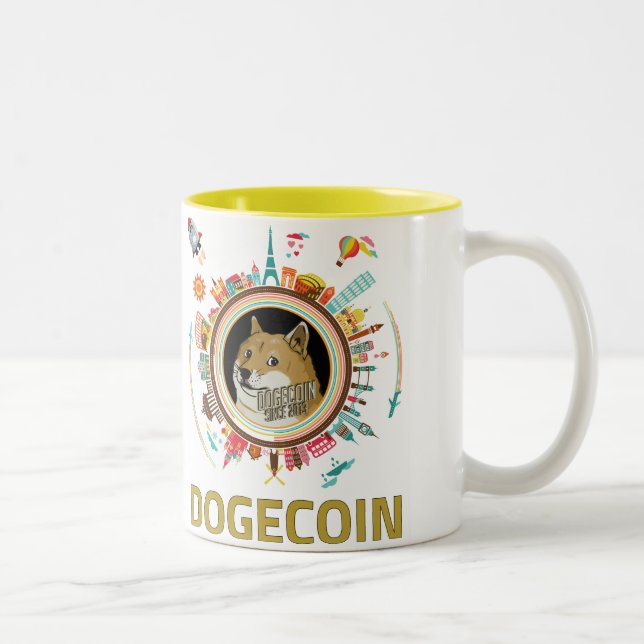 Caneca de Dogecoin em todo o mundo (Direita)