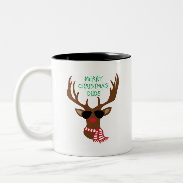 Caneca de dois tons preta de 11 oz (Esquerda)