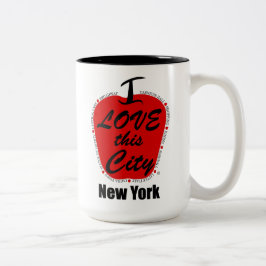 Caneca de dois tons preta de 15 oz