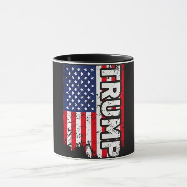 Caneca de Donald Trump com bandeira dos EUA (Centro)