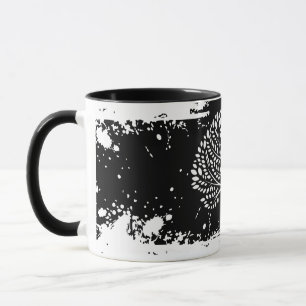 Caneca de duas cores com respingos da Árvore da Vi