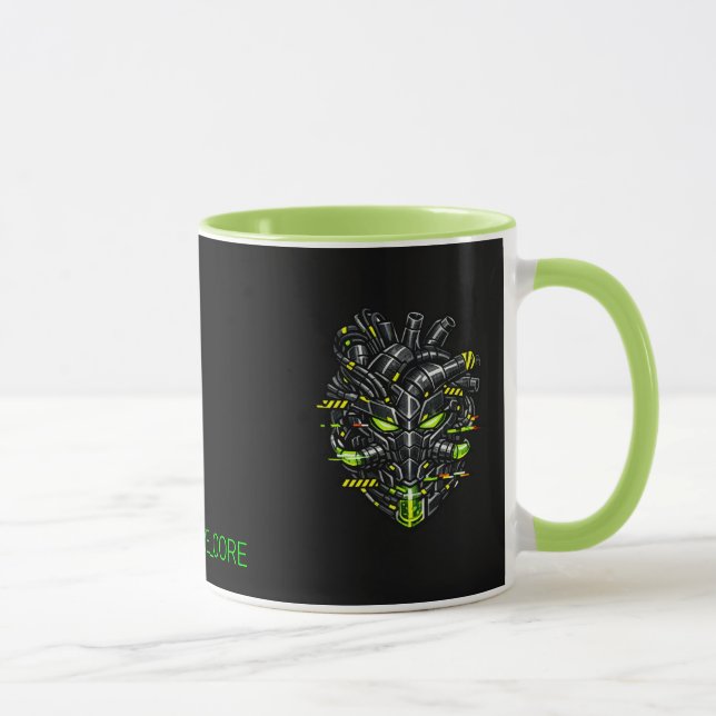 Caneca de Duas Cores Coração Cibernético com Overc (Direita)