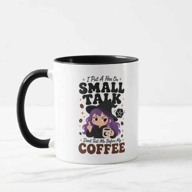 Caneca de Duas Cores de Bruxa Antissocial Presente (Esquerda)