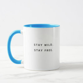 Caneca de Duas Cores Tipografia Fique Selvagem Fiq