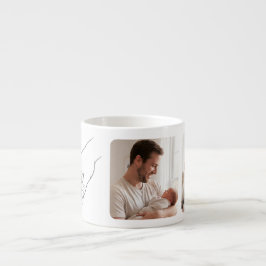 Caneca de Duas Fotos do Primeiro Dia dos Pais Mini