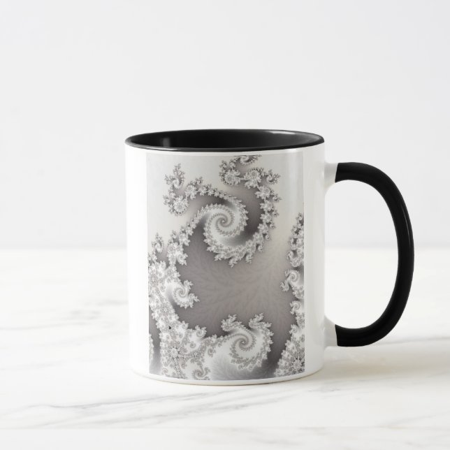 Caneca de dupla espiral prateada (Direita)